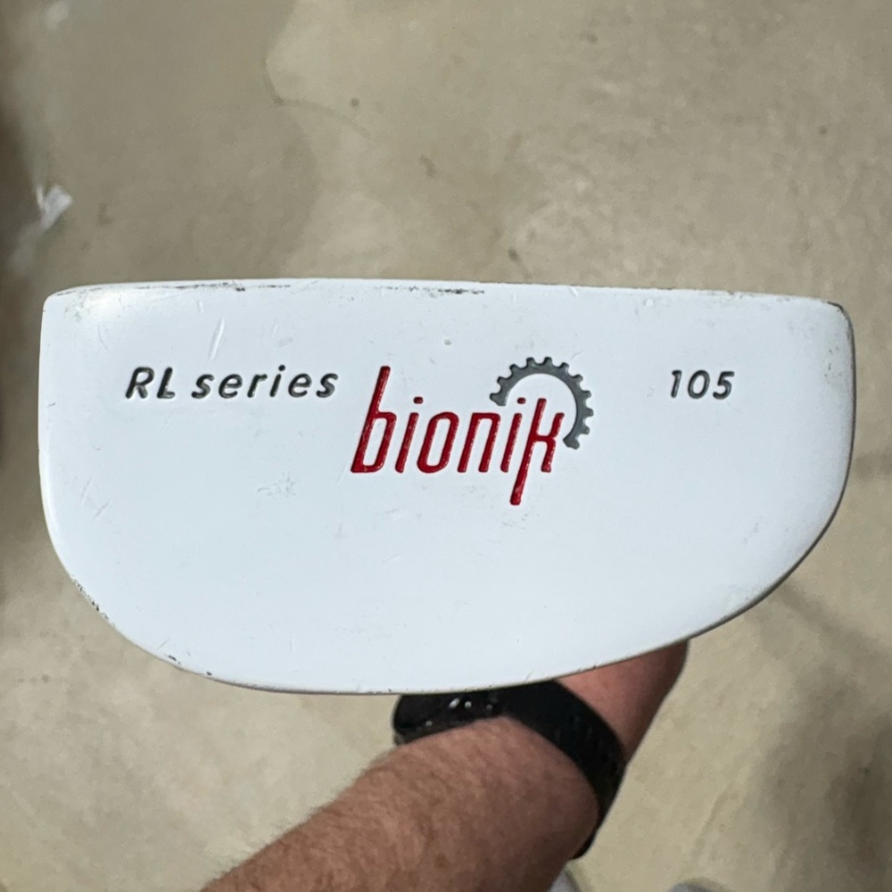 Bionik RL Series 105 White Golf Putter Right-Handed, Semi-Mallet, 33”